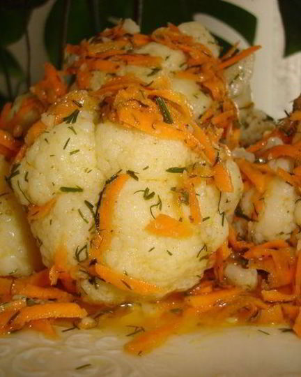 Рецепт цветной капусты маринованной