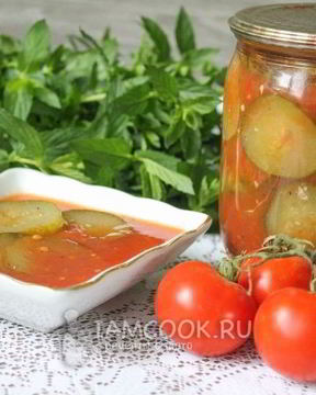 Огурцы в томатной заливке на зиму