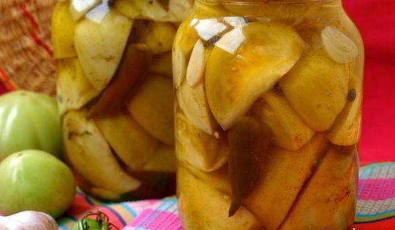 острые зеленые помидоры на зиму