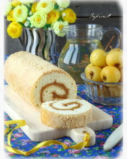 Рецепт рулета с яблочным повидлом