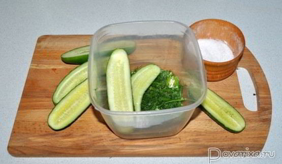 быстрые малосольные огурцы