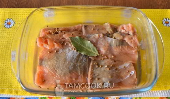 малосольный лосось с кориандром сухого посола