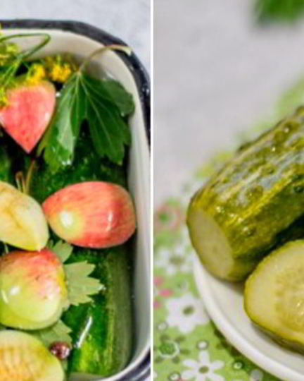 Рецепт малосольных огурцов с яблоками