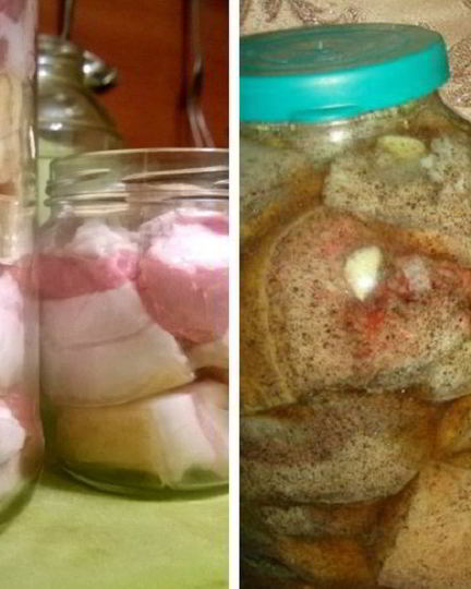 Рецепт сала в банке