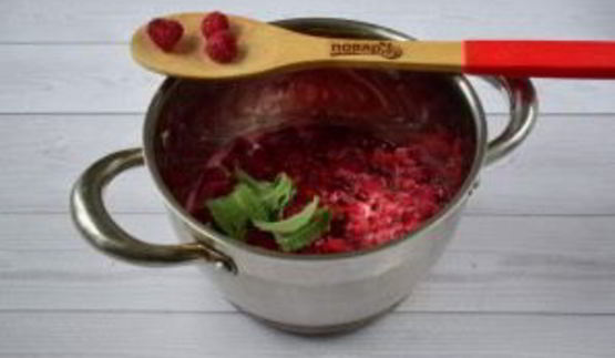 малиновое варенье с мятой