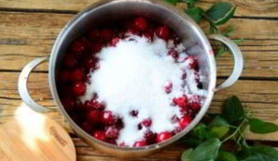 вишневое варенье с мятой