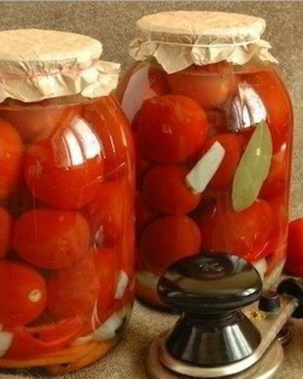 Рецепт засолки помидоров с луком на зиму