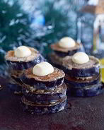 Башенки из баклажан с орехами