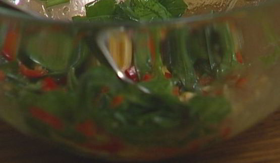 брускетта из цукини со шпинатом