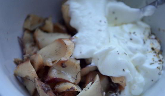 брускетта с рыбой и томатами черри