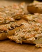 Брускетта с семгой