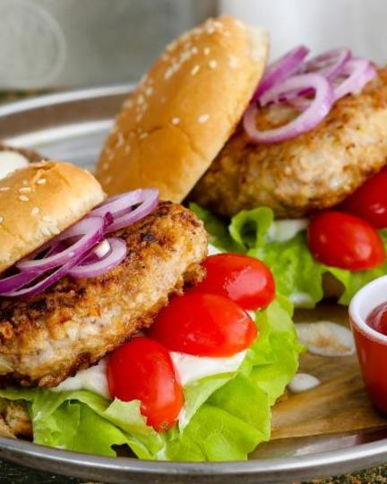 Рецепт бургера из курицы и индейки