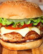 Бургер с ананасом и медовой горчицей