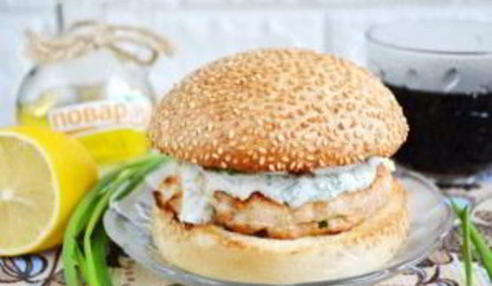 куриный бургер тандури