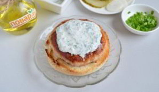 куриный бургер тандури