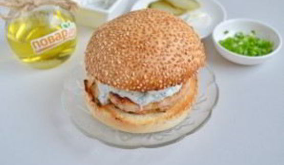 куриный бургер тандури