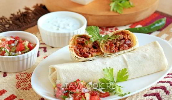буррито с говядиной