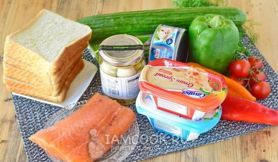 бутербродный торт праздничный