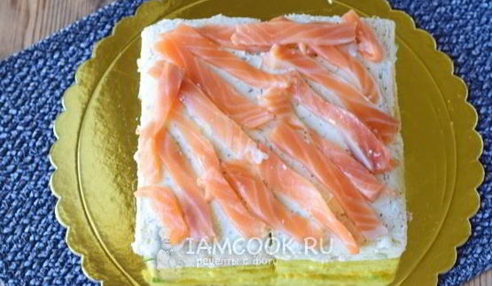 бутербродный торт праздничный