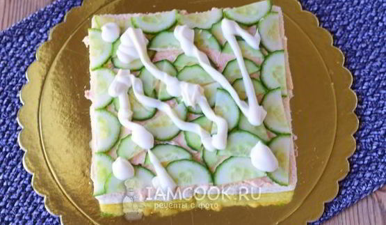 бутербродный торт праздничный