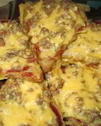 Бутерброды с фаршем в духовке