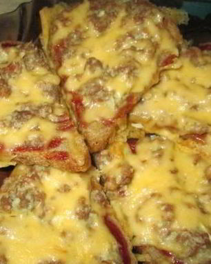 Бутерброды с фаршем в духовке