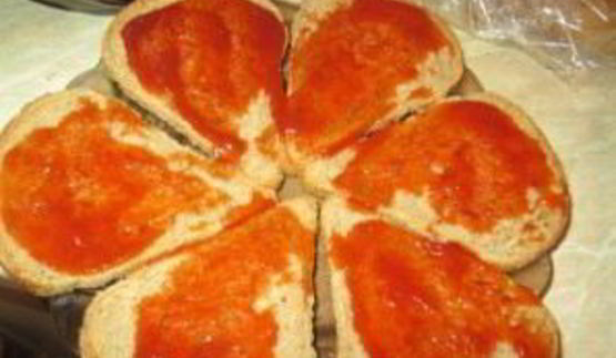 бутерброды с фаршем в духовке