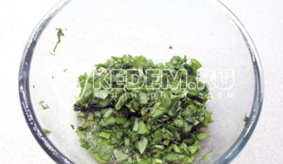 бутерброды с зеленью и творожным сыром