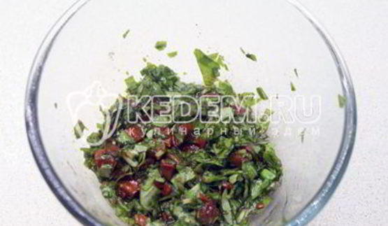 бутерброды с зеленью и творожным сыром