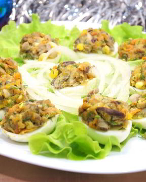 Яйца фаршированные грибами