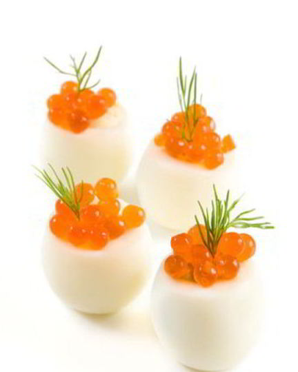 Рецепт яиц, фаршированных икрой