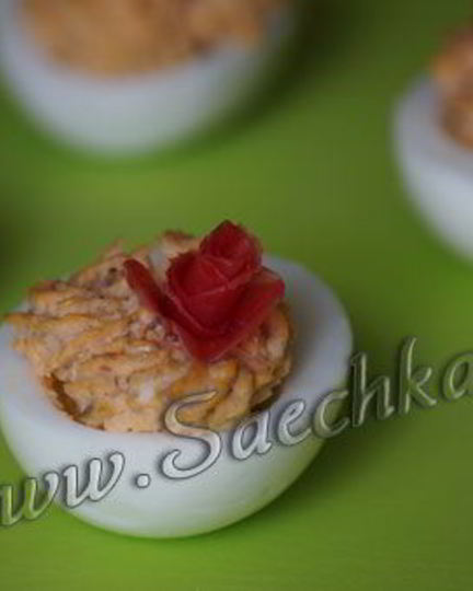 Рецепт яиц, фаршированных селедкой