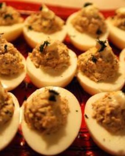 Рецепт яиц фаршированных тунцом