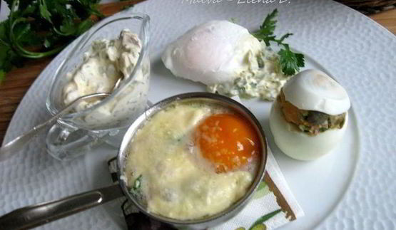 яйцо пашот, кокот и фаршированное