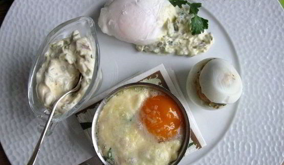 яйцо пашот, кокот и фаршированное