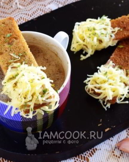 Рецепт чесночных гренков иза черного хлебов