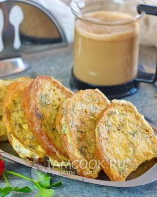 Гренки из белого хлеба с яйцом