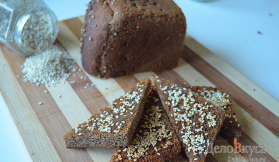 гренки из черного хлеба с кунжутом
