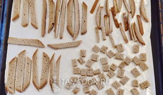 гренки из черного хлеба в духовке