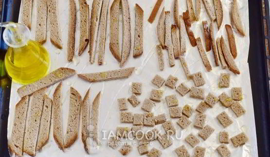 гренки из черного хлеба в духовке