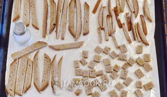 гренки из черного хлеба в духовке