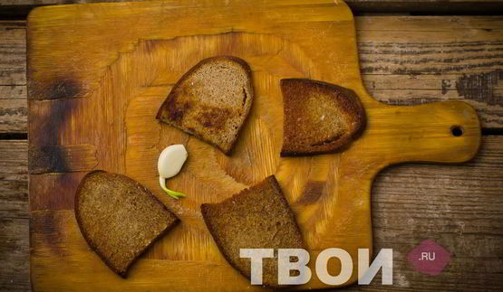 гренки из черного хлеба