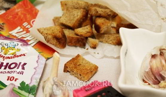 гренки с чесноком в духовке