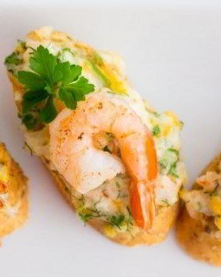 Рецепт гренков с креветками