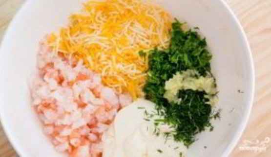 гренки с креветками