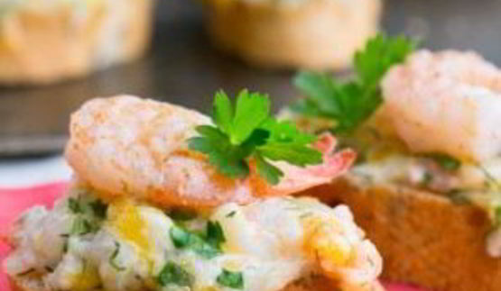 гренки с креветками