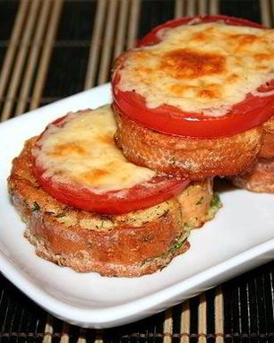Гренки с помидорами