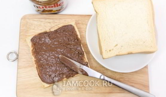 гренки с шоколадно-ореховой пастой