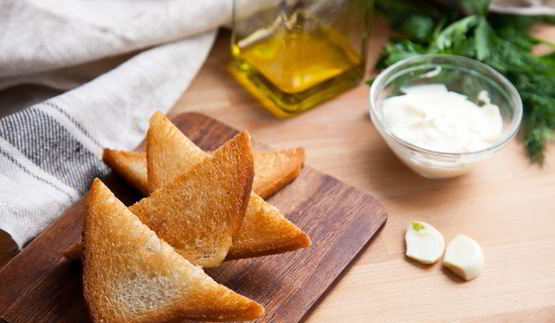 гренки с яйцом