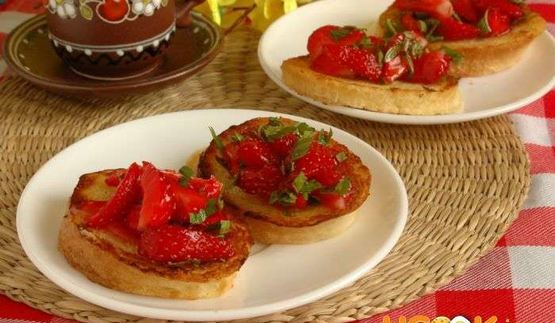 сладкие гренки из багета